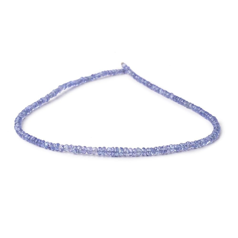 3mm Tanzanite Faceted Rondelle Beads 14 inch 190 pieces