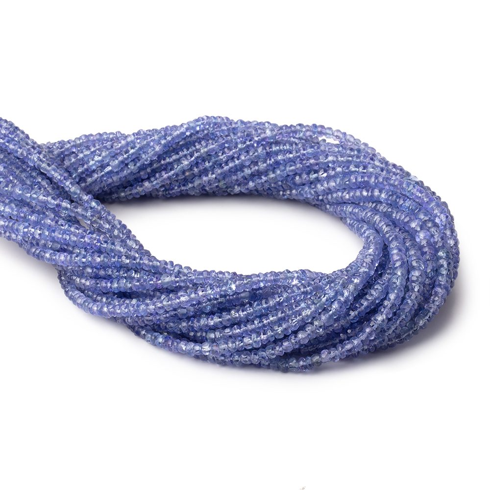 3mm Tanzanite Faceted Rondelle Beads 14 inch 190 pieces