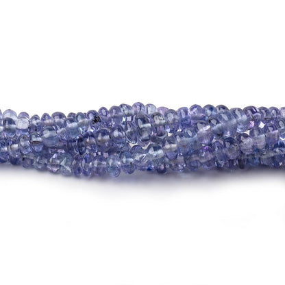 3-4.5mm Tanzanite Plain Rondelle Beads 18 inch 242 pieces
