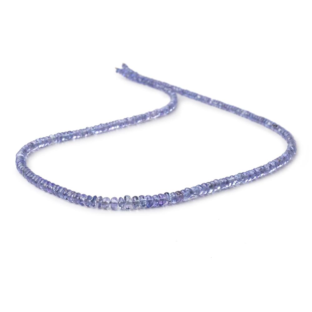 3-4.5mm Tanzanite Plain Rondelle Beads 18 inch 242 pieces