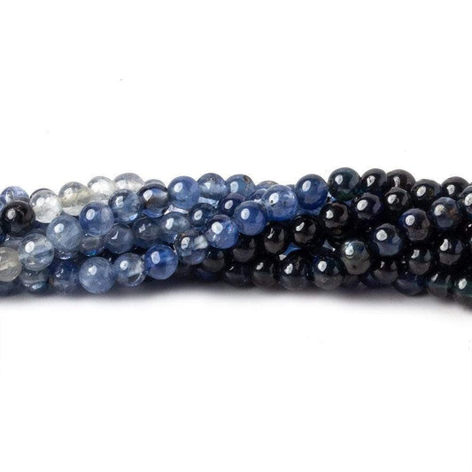 3-4mm Blue & White Sapphire Beads 14.5 inch 131 pieces