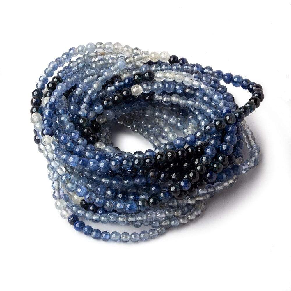 3-4mm Blue & White Sapphire Beads 14.5 inch 131 pieces