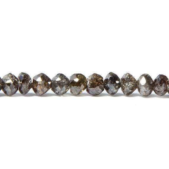 3-4mm Chocolate Diamond Faceted Rondelle Beads  16 inch 163 pieces