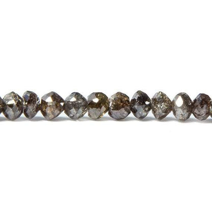 3-4mm Chocolate Diamond Faceted Rondelle Beads  16 inch 163 pieces