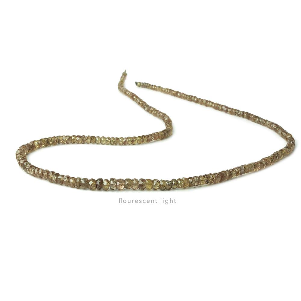 3-4mm Color Change Garnet faceted rondelles 18 inch  AA