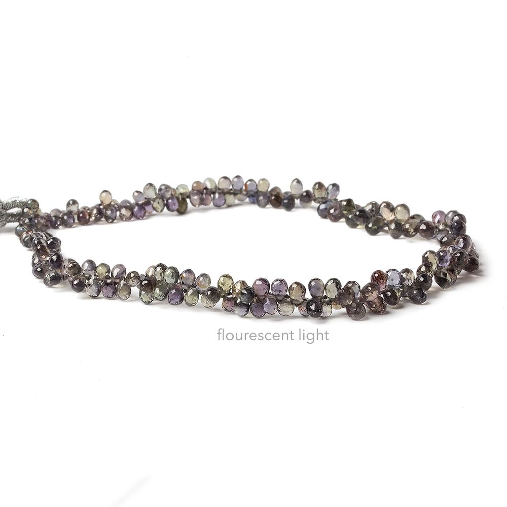 3-4mm Color Change Sapphire Petite Faceted Tear Drop Beads 10 inch 200 pieces