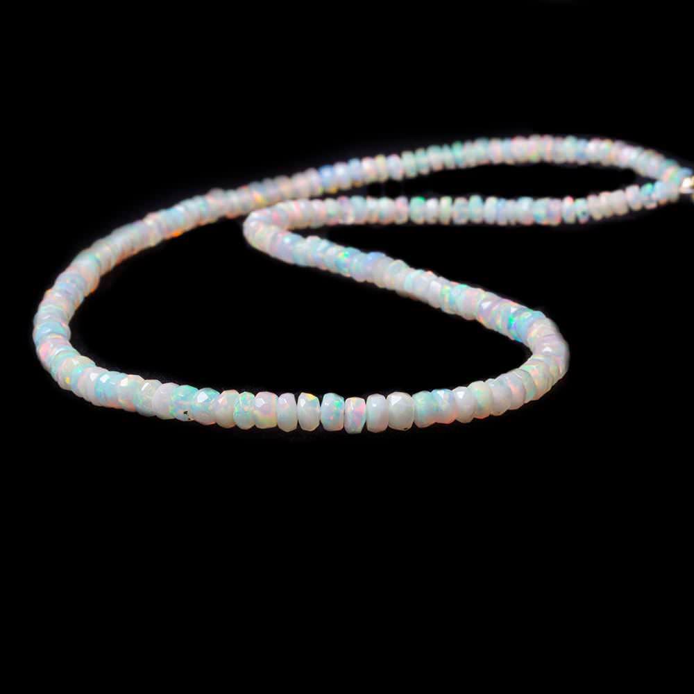 3 - 4mm Ethiopian Opal Faceted Rondelle Beads 15 inch 172 pieces