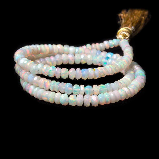 3 - 4mm Ethiopian Opal Faceted Rondelle Beads 15 inch 172 pieces