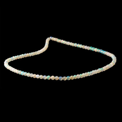 3-4mm Ethiopian Opal Micro Faceted Round Beads 17 inch 121 pieces AA
