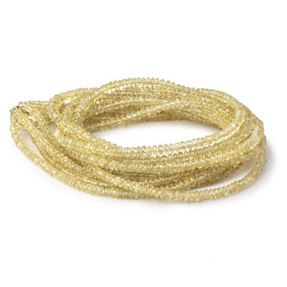 3-4mm Grossular Garnet Plain Rondelle Beads 16 inch 206 pieces AA