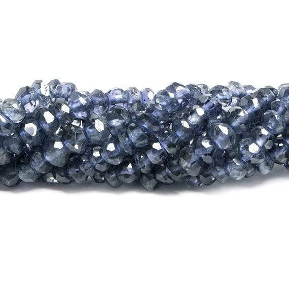 3-4mm Iolite Faceted Rondellle 14 inch 145 pcs