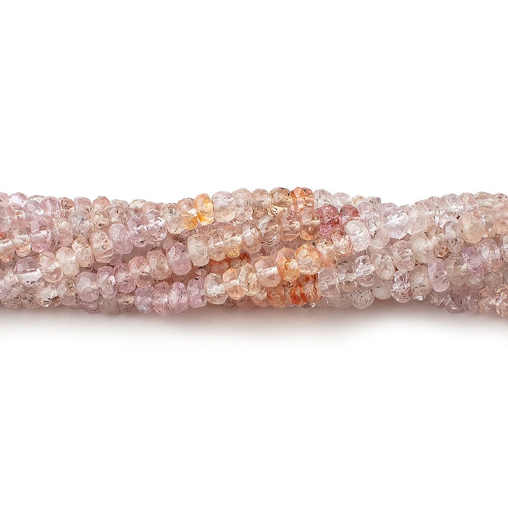 3-4mm Multi Color Topaz faceted rondelle beads 18 inch 200 pieces A grade