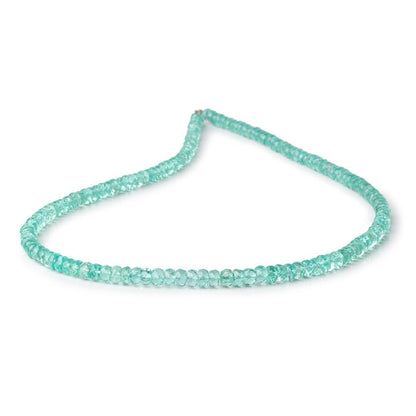 3-4mm Pool Blue Apatite Faceted Rondelle Beads 16 inch 154 pieces AA