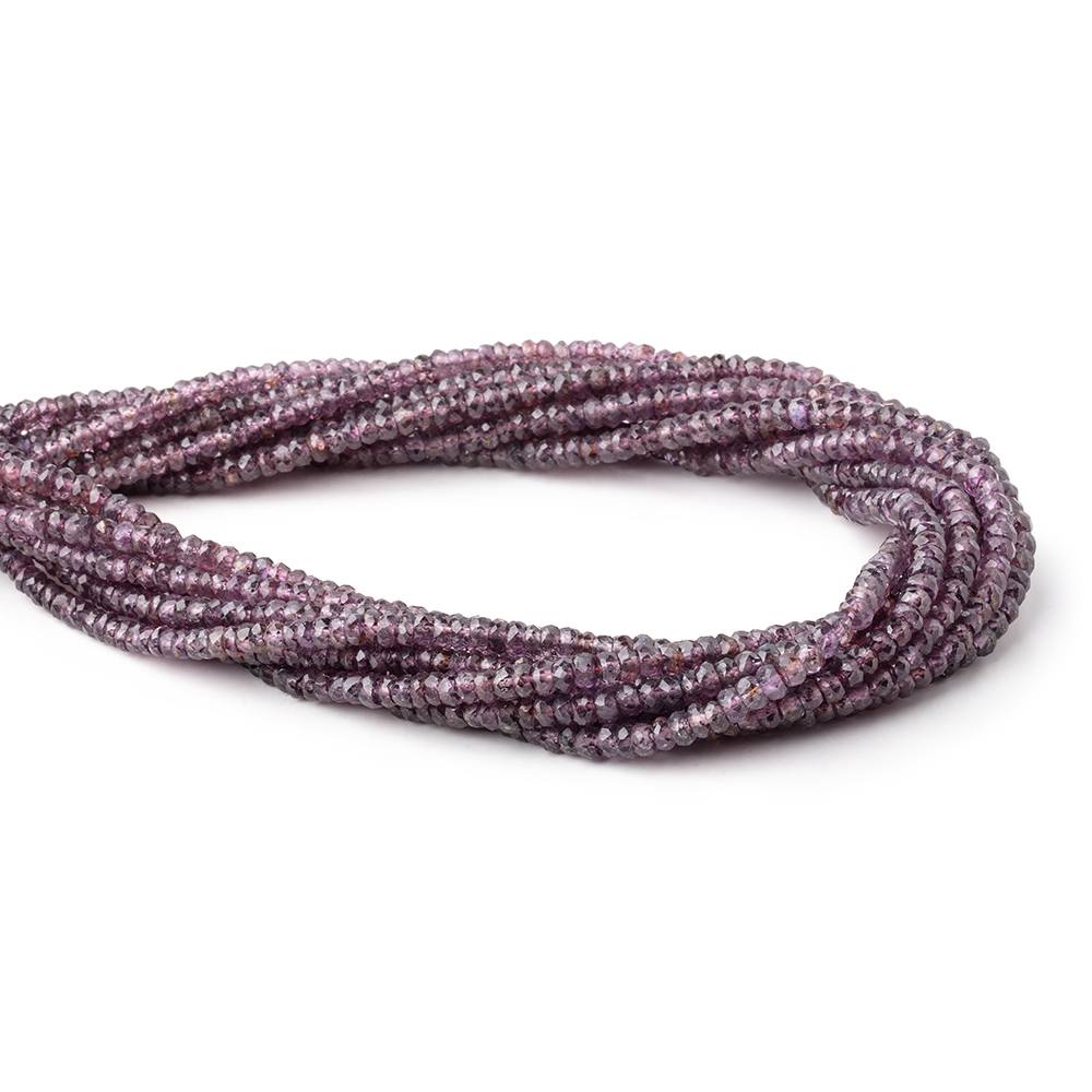 3-4mm Purple Spinel Faceted Rondelle Beads 16 inch 190 pieces AA