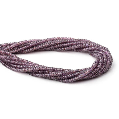 3-4mm Purple Spinel Faceted Rondelle Beads 16 inch 190 pieces AA
