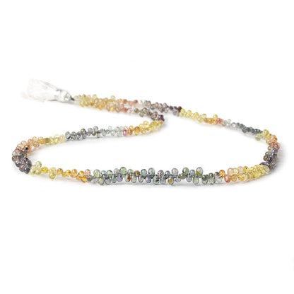 3-4mm Rainbow Sapphire Petite Tear Drop Beads 15 inch 250 pieces