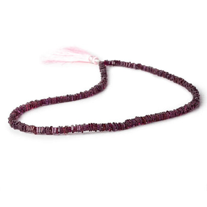 4.5mm Rhodolite Garnet Plain Square Heshi Beads 16 inch 200 pieces