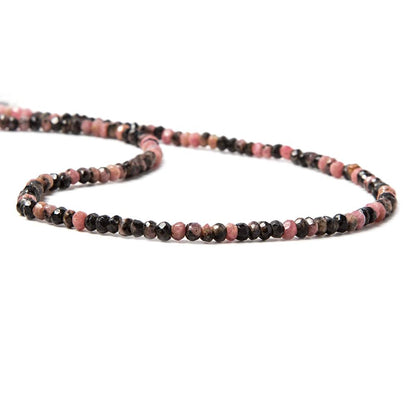 3-4mm Rhodonite Beads Faceted Rondelle 13.5 inch 160 pieces