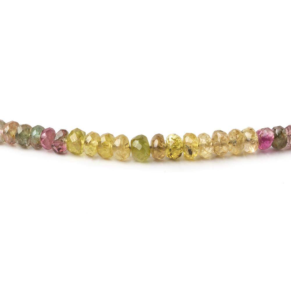 3-4mm Tourmaline Faceted Rondelle Beads 15 inch 214 pieces
