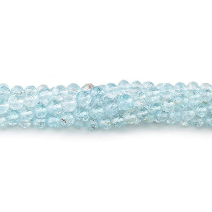 4.5-5.5mm Sky Blue Topaz Faceted Round Beads 16 inch 73 pieces