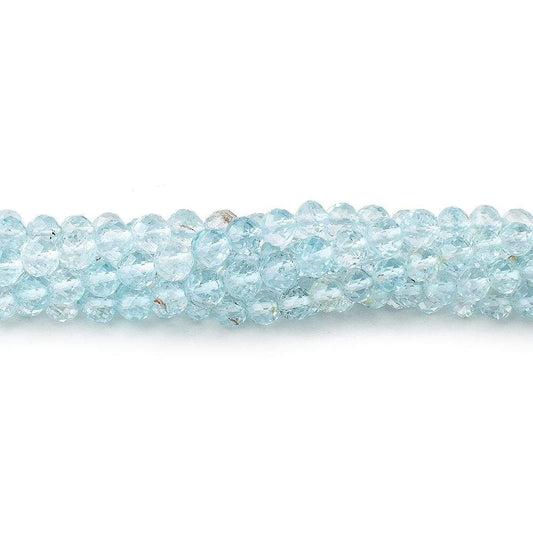 4.5-5.5mm Sky Blue Topaz Faceted Round Beads 16 inch 73 pieces