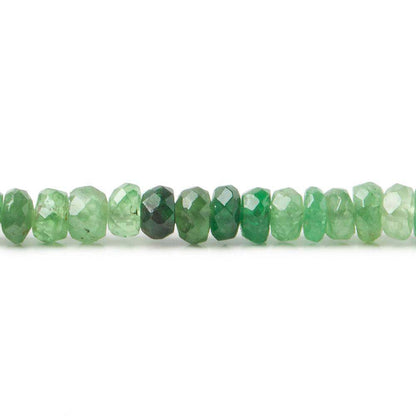 3 - 4mm Tsavorite Garnet Faceted Rondelle Beads 14 inch 168 pieces