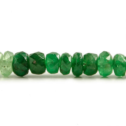 3 - 4mm Tsavorite Garnet Faceted Rondelle Beads 14 inch 168 pieces