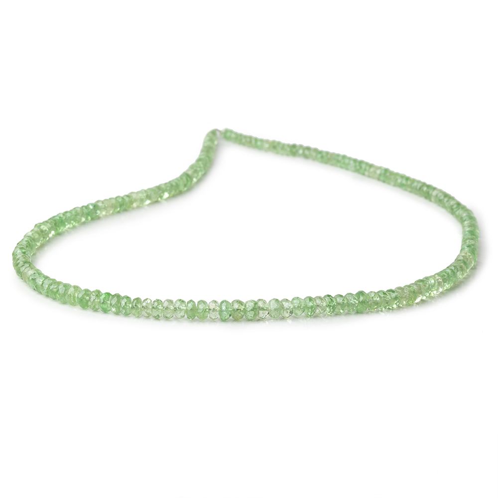 3-4mm Tsavorite Garnet Faceted Rondelle Beads 15.75 inch 187 pieces