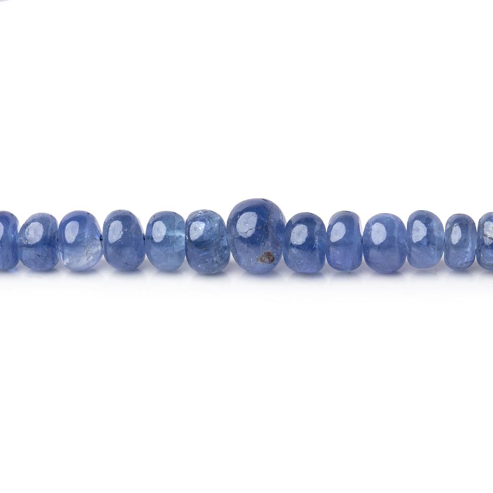 3-5.5mm Blue Sapphire Plain Rondelle Beads 16 inch 154 pieces AA