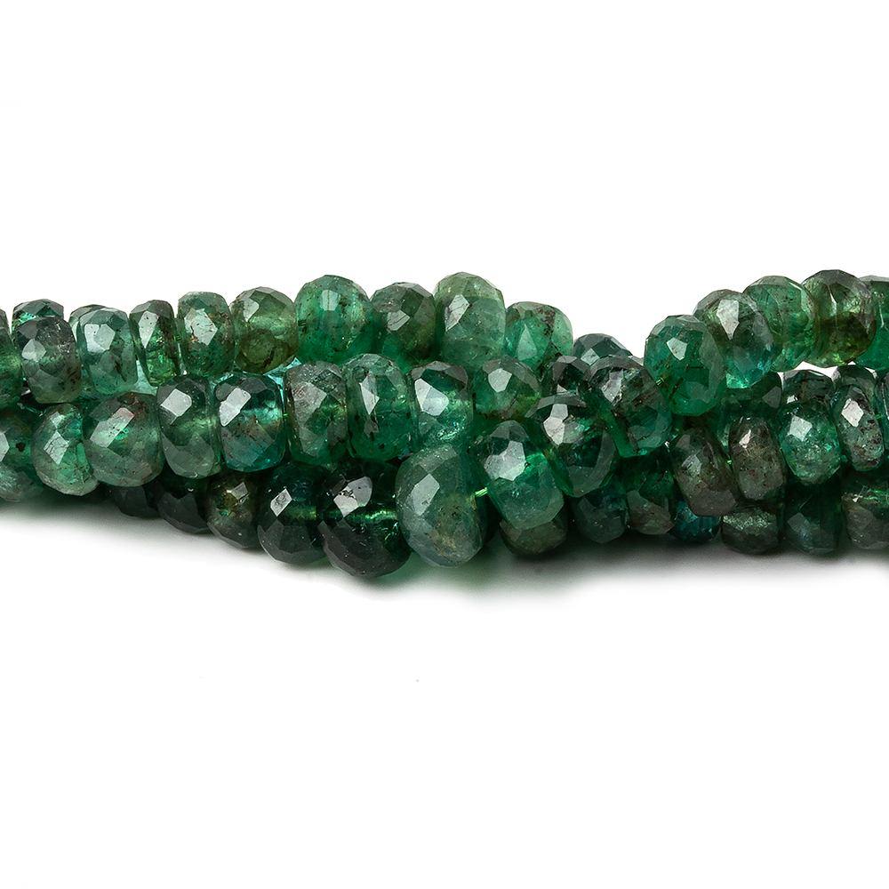 3-5.5mm Emerald faceted rondelle beads 16 inches 155 pieces A