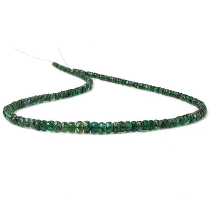 3-5.5mm Emerald faceted rondelle beads 16 inches 155 pieces A