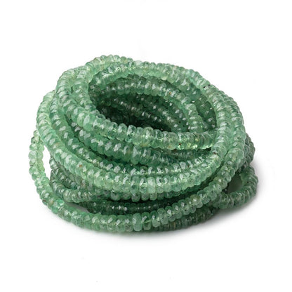 3-5.5mm Green Kyanite Faceted Rondelle Beads 16 inch 215 pieces