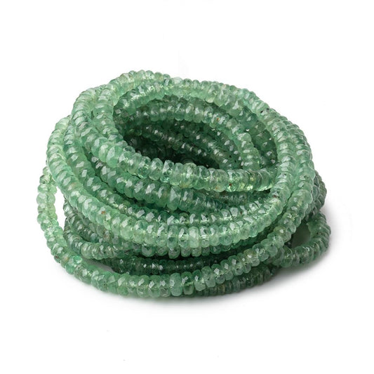 3-5.5mm Green Kyanite Faceted Rondelle Beads 16 inch 215 pieces