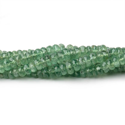 3-5.5mm Green Kyanite Faceted Rondelle Beads 16 inch 215 pieces