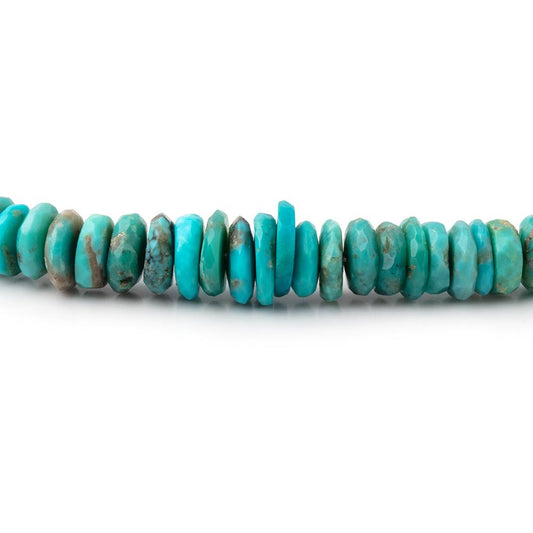 3-5.5mm Sleeping Beauty Turquoise Faceted Heishi Beads 15 inch 200 pieces AA