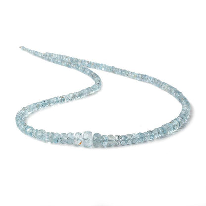 3-5mm Aquamarine faceted rondelle beads 16 inch 160 pieces A
