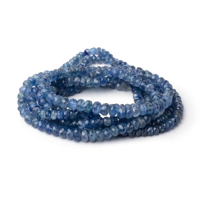 3-5mm Blue Sapphire Faceted Rondelle Beads 15.5 inch 168 pieces