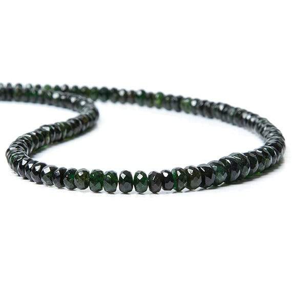 3-5mm Chrome Tourmaline Faceted Rondelle 16 inch 182 pieces