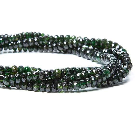 3-5mm Chrome Tourmaline Faceted Rondelle 16 inch 182 pieces