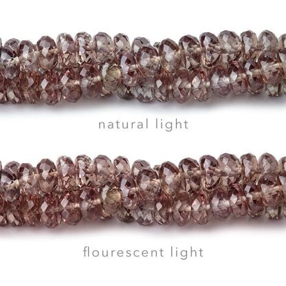 3-5mm Color Change Garnet Faceted Rondelle Beads 16 inch 196 pieces