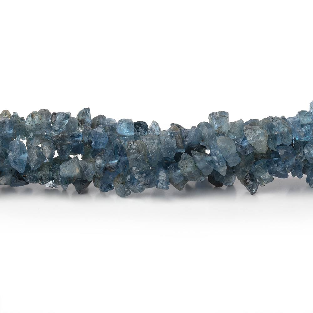 3-5mm Dark Blue Aquamarine Raw Crystal Beads 16 inch 185 pieces