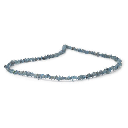 3-5mm Dark Blue Aquamarine Raw Crystal Beads 16 inch 185 pieces