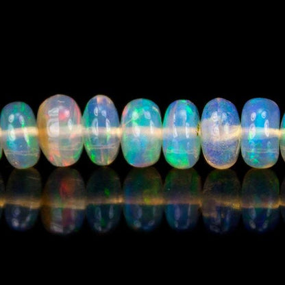 3-5mm Ethiopian Opal Plain Rondelle Beads 174 pieces