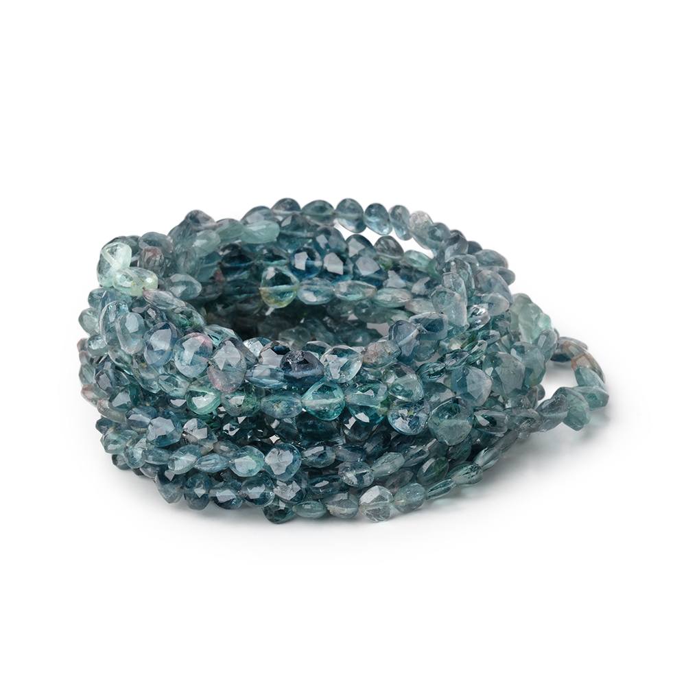 3-5mm Indicolite Bi-Color Faceted Heart Beads 16 inch 96 pieces