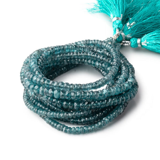 3-5mm Indigo Kyanite faceted rondelle beads 20 inches 238 pieces AA
