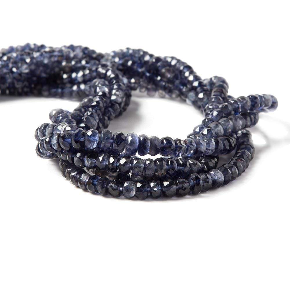 3-5mm Iolite Faceted Rondelle Beads 13 inch 130 pieces