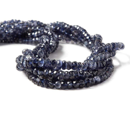 3-5mm Iolite Faceted Rondelle Beads 13 inch 130 pieces
