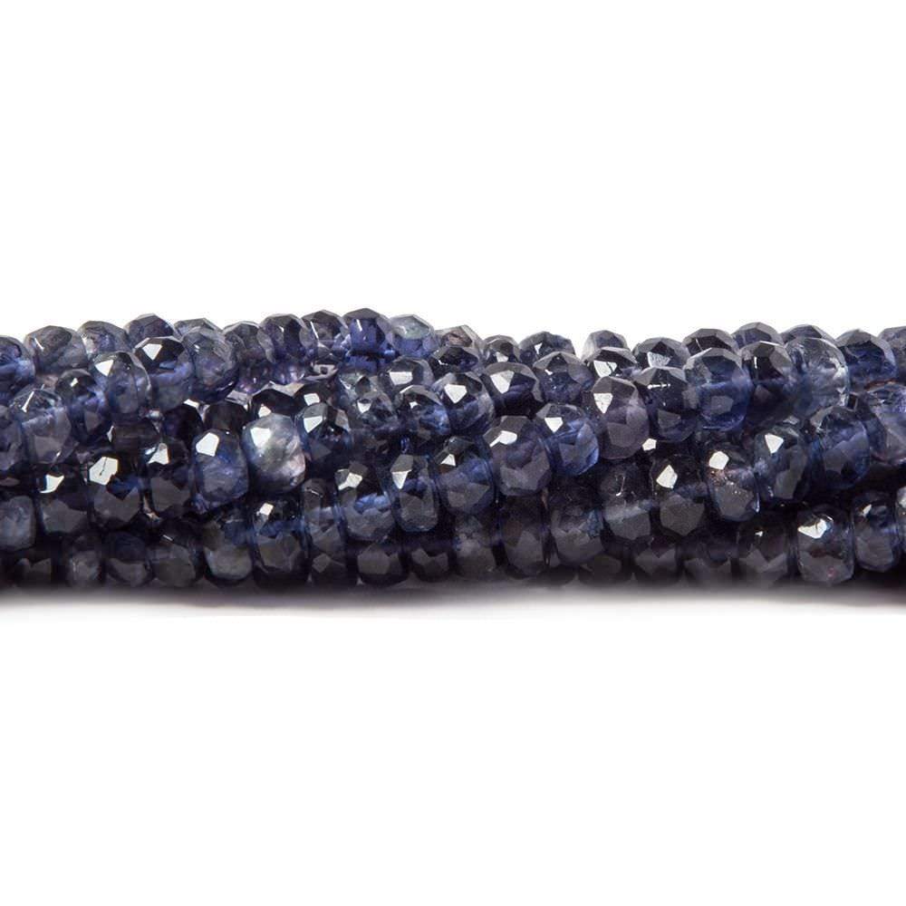 3-5mm Iolite Faceted Rondelle Beads 13 inch 130 pieces