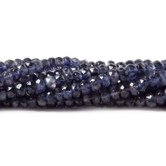 3-5mm Iolite Faceted Rondelle Beads 13 inch 130 pieces