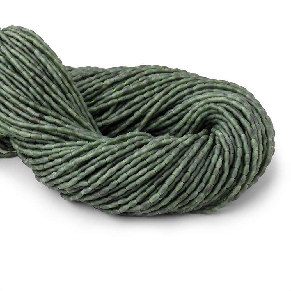 3-5mm Jade Plain Rice Beads 13 inch 75 pieces